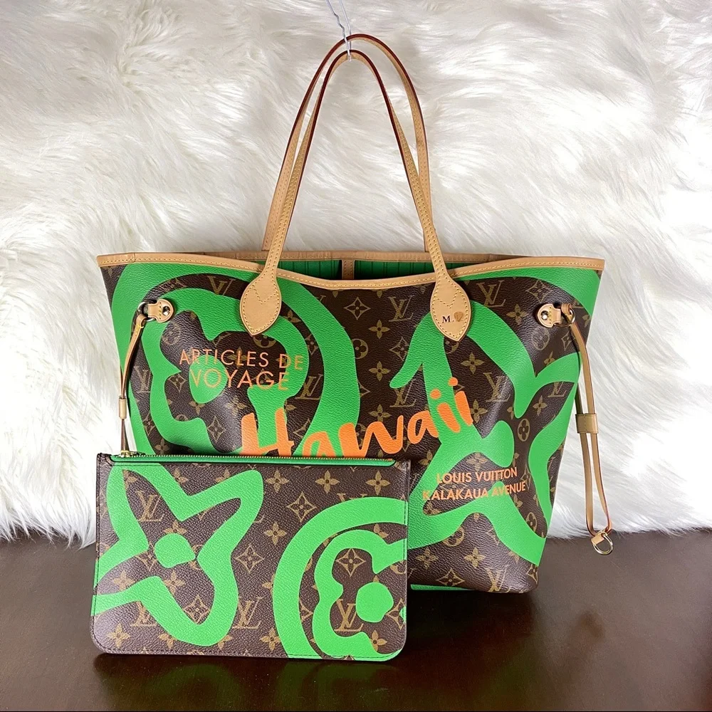 Louis Vuitton Hawaii Neverfull MM Tote w Pouch - Picture 1 of 16